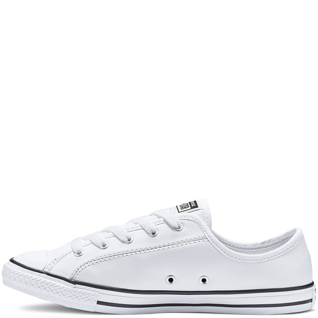 CT DAINTY LEATHER LOW WHITE