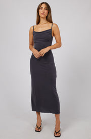 LUXE COWL NECK MAXI DRESS