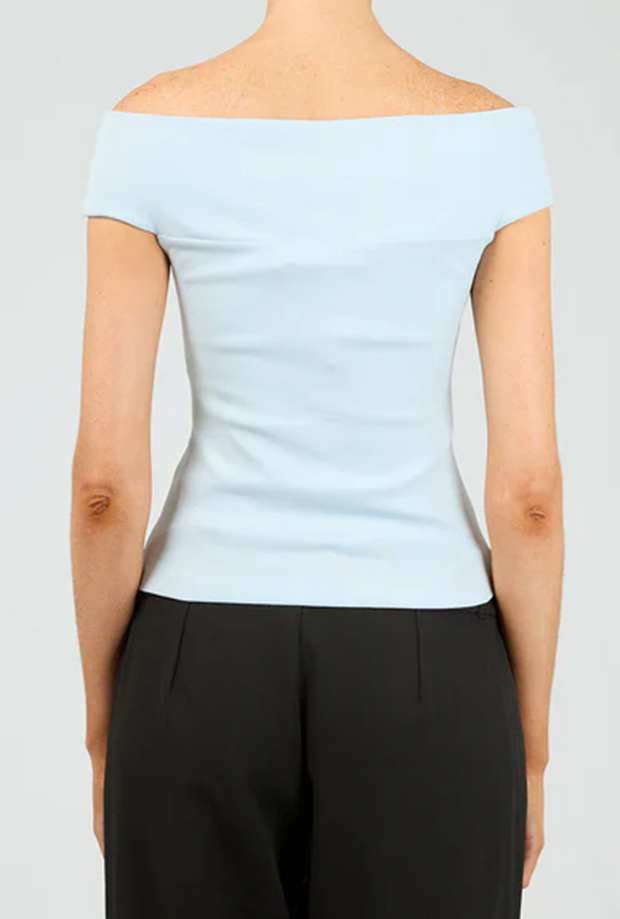 LUXE KNOT OFF THE SHOULDER TOP