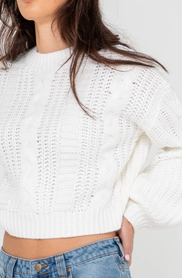 FOLKTALE CROP CHUNKY KNIT