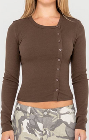 BUTTON UP LONG SLEEVE TOP