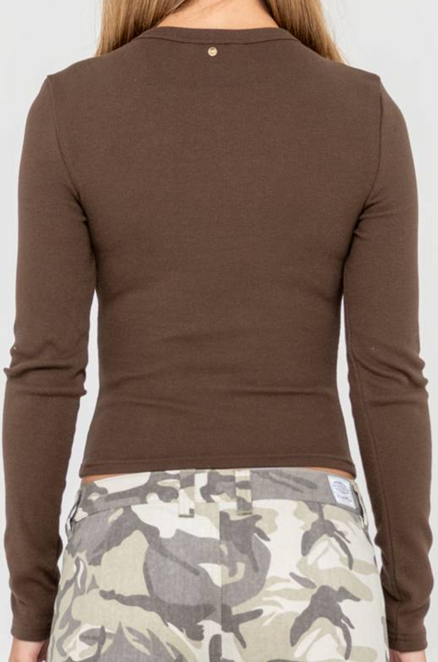 BUTTON UP LONG SLEEVE TOP
