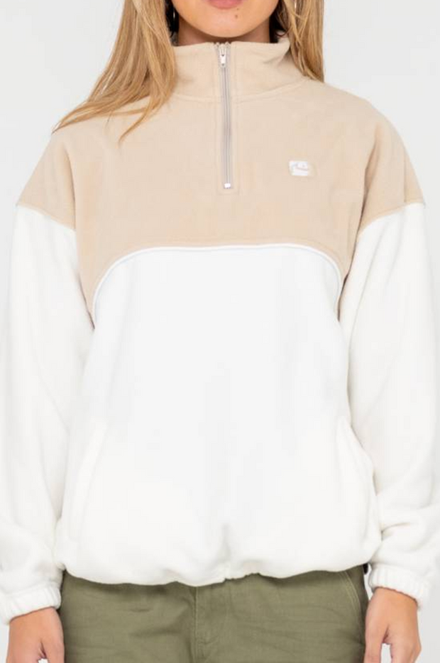 TONAL DIVISION HALF ZIP POLAR FLEECE
