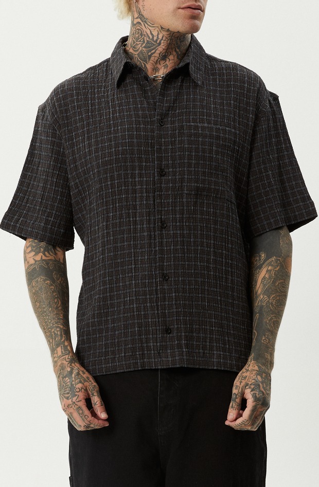DUSK - HEMP SEER SUCKER CHECK SHIRT
