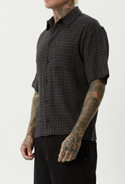 DUSK - HEMP SEER SUCKER CHECK SHIRT