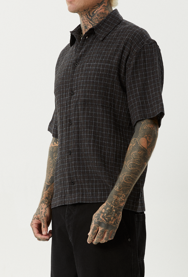 DUSK - HEMP SEER SUCKER CHECK SHIRT