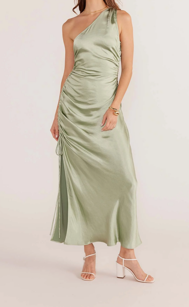 VERDA ONE SHOULDER MIDI DRESS