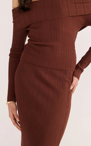 ZOE KNIT MIDI TUBE SKIRT
