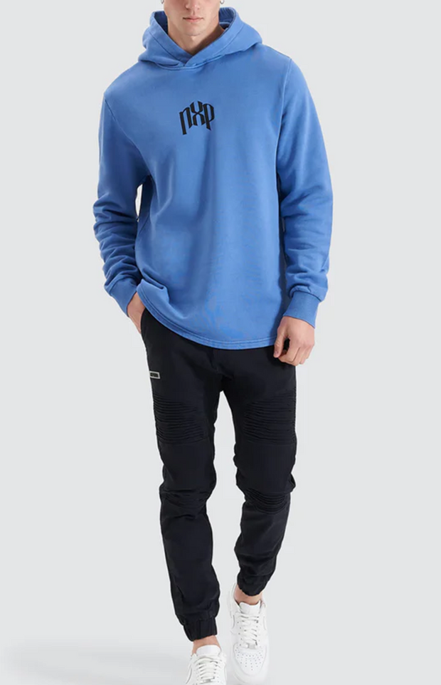 RUBBLE HOODED DUAL CURVED SWEATER