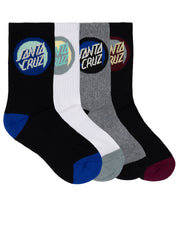 BOLD SHADOW DOT CREW SOCK 4PK - BOYS