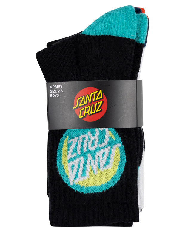 BOLD SHADOW DOT CREW SOCK 4 PACK