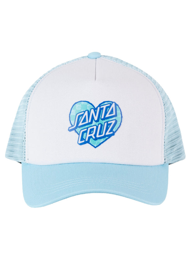 CHECKER HEART DOT TRUCKER CAP