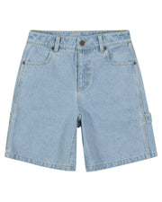CHECKER HEART DOT CARPENTER JEAN SHORTS - GIRLS