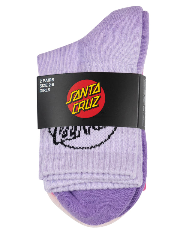 OPUS DOT MID SOCK 2PK - GIRLS