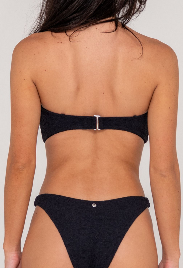 SANDALWOOD BANDEAU TWIST BIKINI TOP