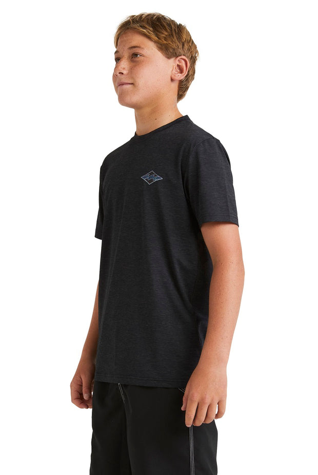 DIAMOND SHORELINE LF SS RASHGUARD - BOYS