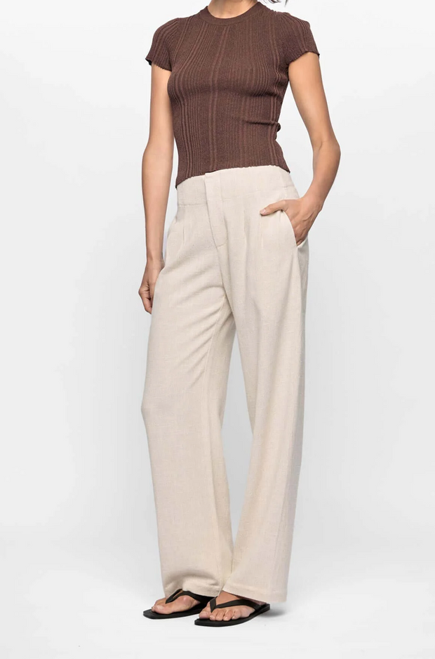 MAYA RIBBED KNIT TEE
