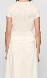 MAYA RIBBED KNIT TEE