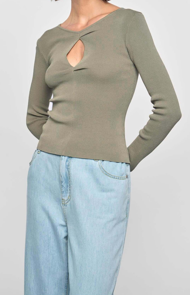 MIRA TWIST KNIT TOP