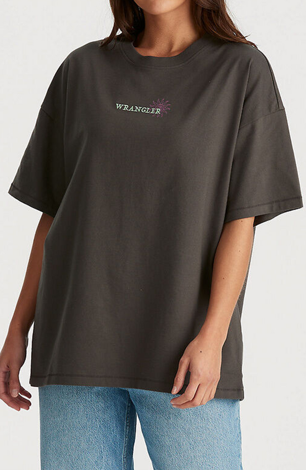 SPIRALLING BOXY SLOUCH TEE SLATE