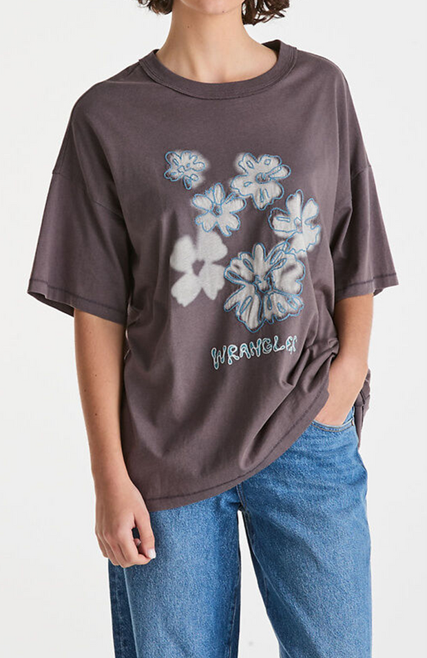 FLORAL FADE BOXY SLOUCH TEE