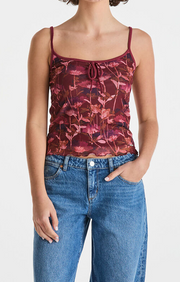 FLORAL FIELDS MESH CAMI