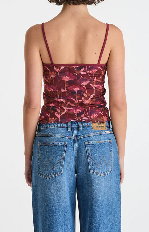 FLORAL FIELDS MESH CAMI