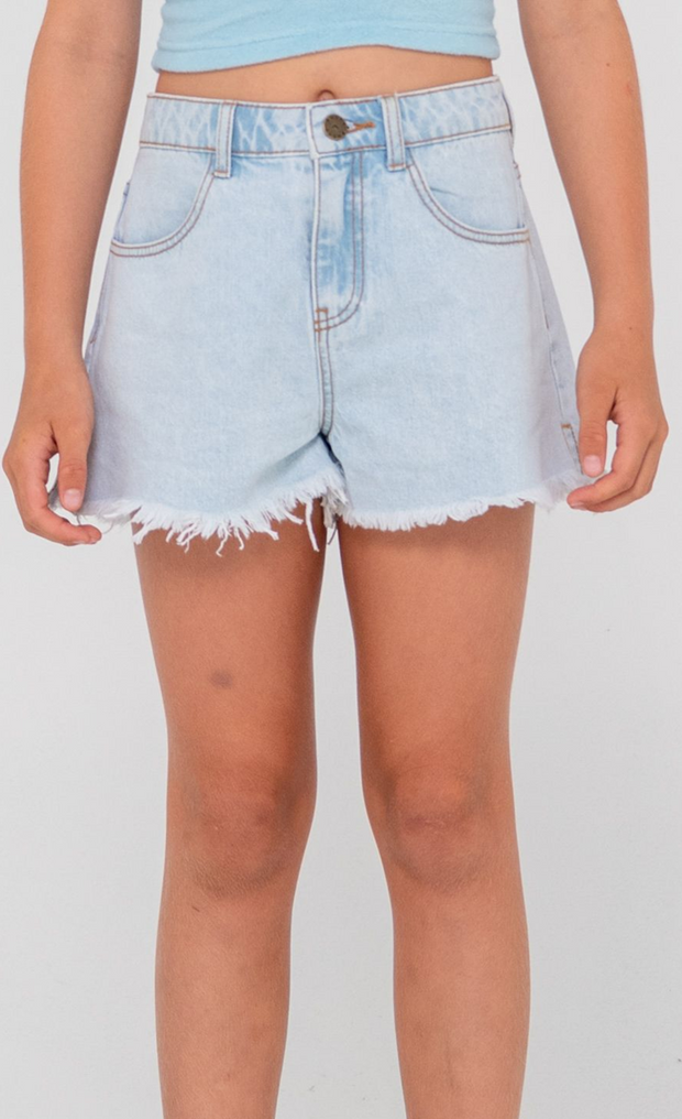 PENNY KICK FLARE DENIM SHORT GIRLS