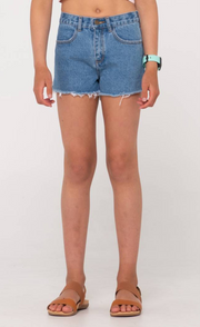 PENNY KICK FLARE DENIM SHORT GIRLS