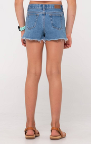 PENNY KICK FLARE DENIM SHORT GIRLS