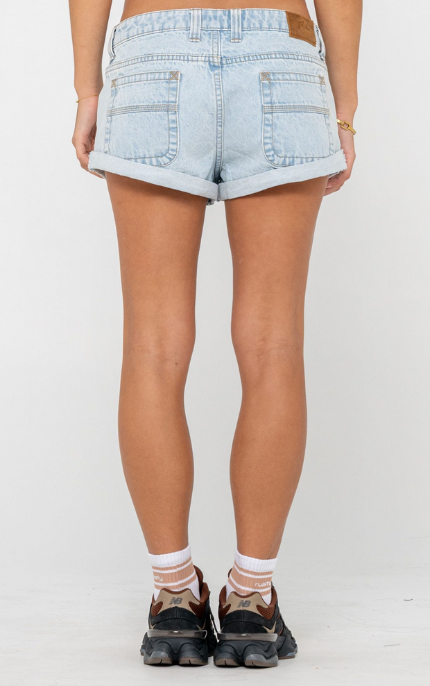 PHEONIX LOW RISE DENIM MINI SHORT