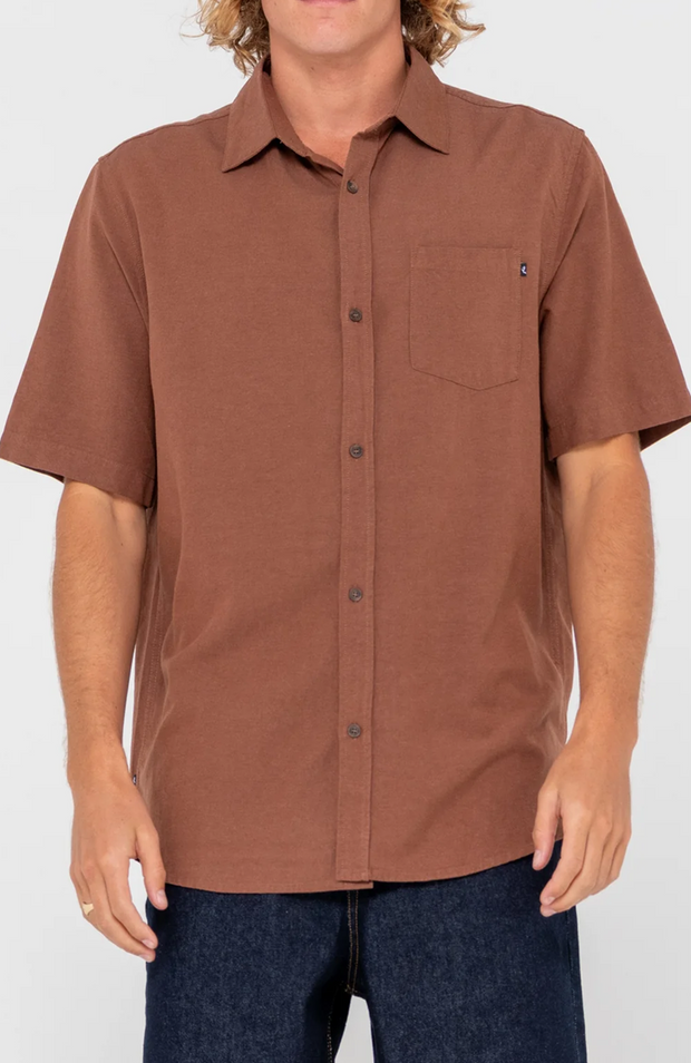 OVERTONE SHORT SLEEVE LINEN SHIRT